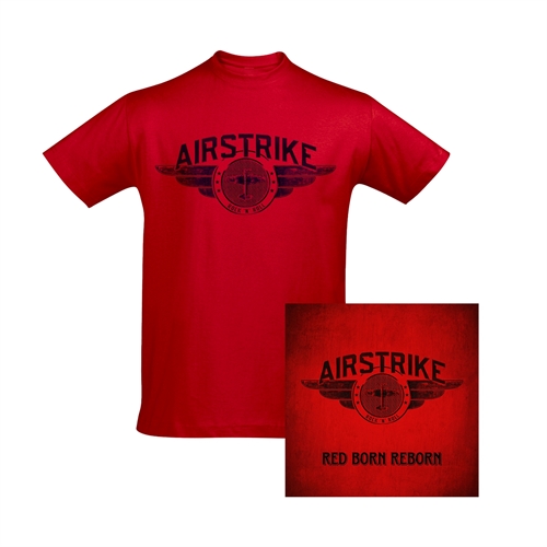 Airstrike -Red Born Reborn, T-Shirt + Vinyl Bundle